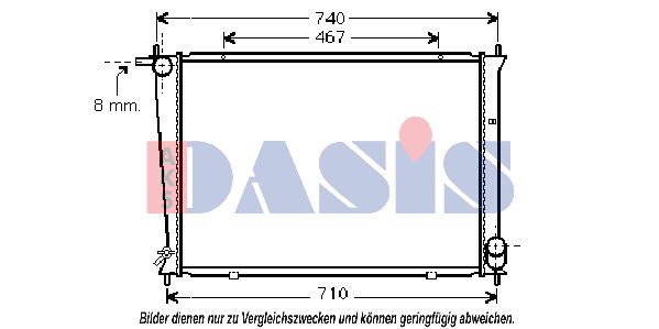 AKS DASIS Радиатор, охлаждение двигателя 560038N